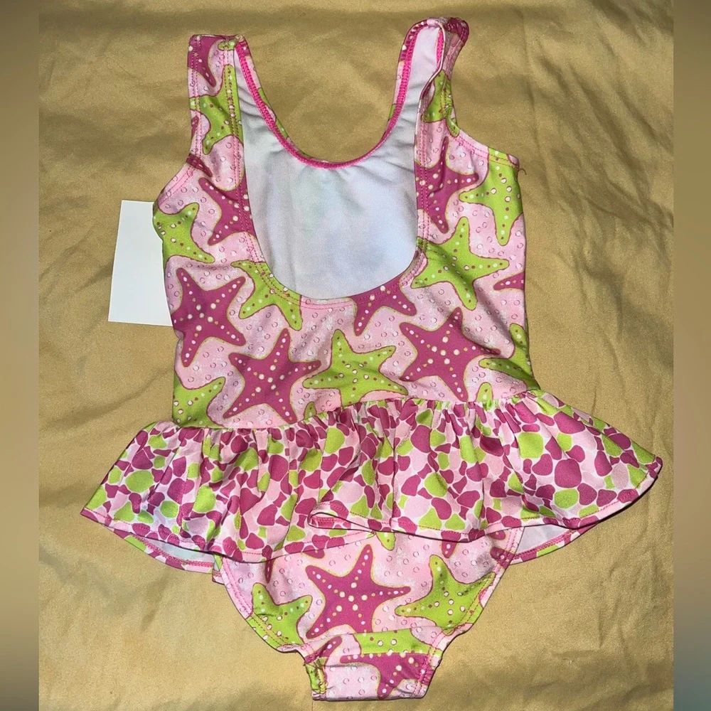 Flap Happy Kids UV 50 NWT Starfish Ruffle Swimsuit Size 6